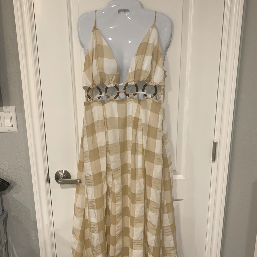 Lovers + Friends Gingham Midi Dress